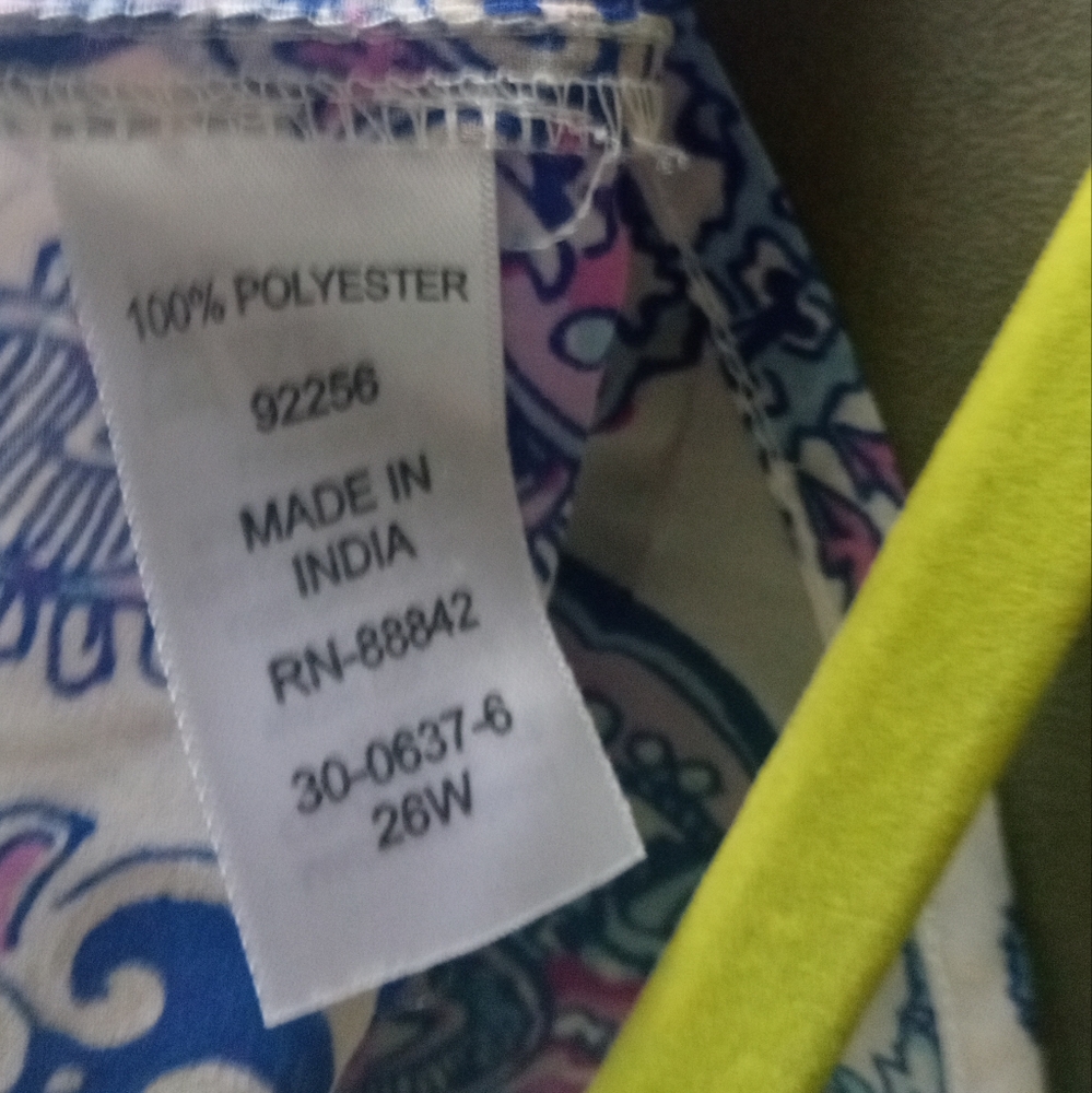 Roaman's Blue and Pink Paisley Shirt - Picture 8 of 8